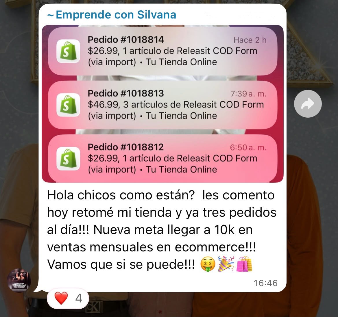 Testimonio de Silvana - Pedidos