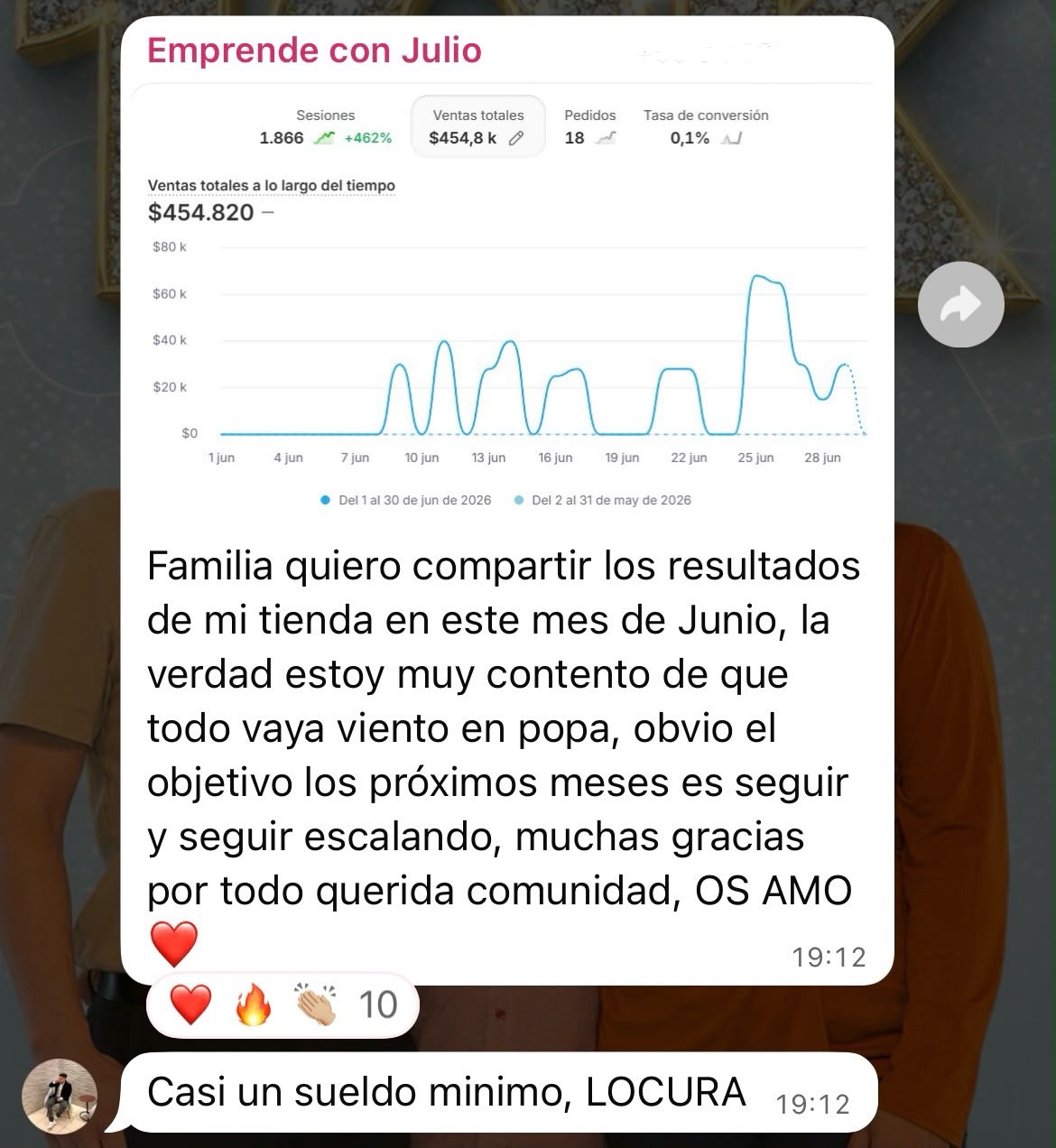 Testimonio de Julio - Ventas